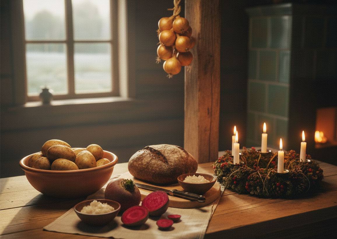 Brambory, řepa a cibule o adventu