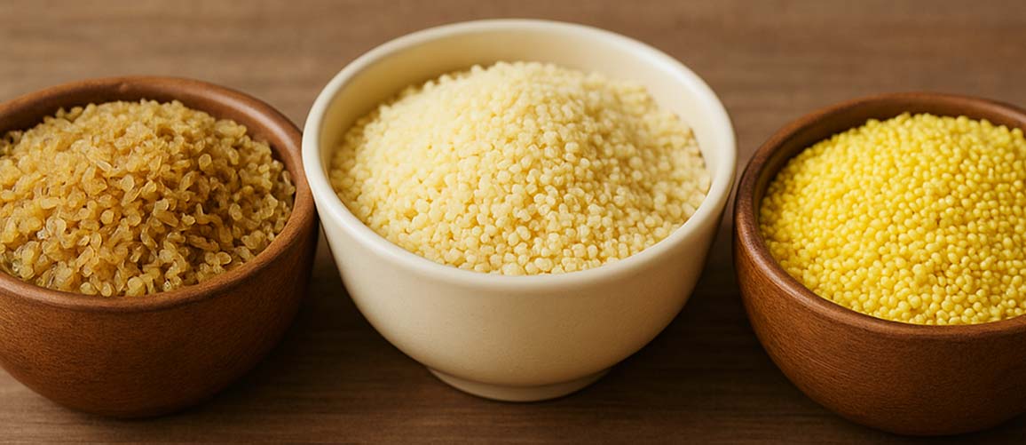 Bulgur, kuskus, jáhly