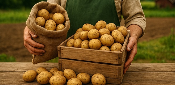 Lokální brambory od farmáře