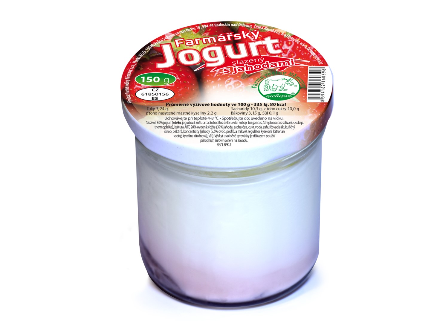 Farmářský jogurt s jahodami